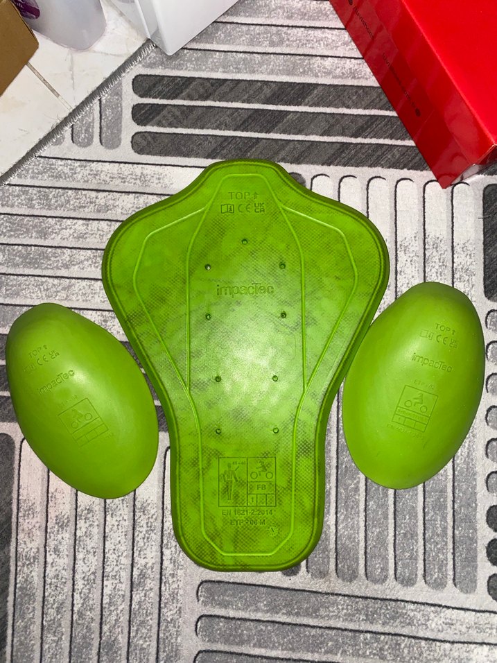 Yeşil Motosiklet Diz Koruyucu Seti Velcro - Görsel 2