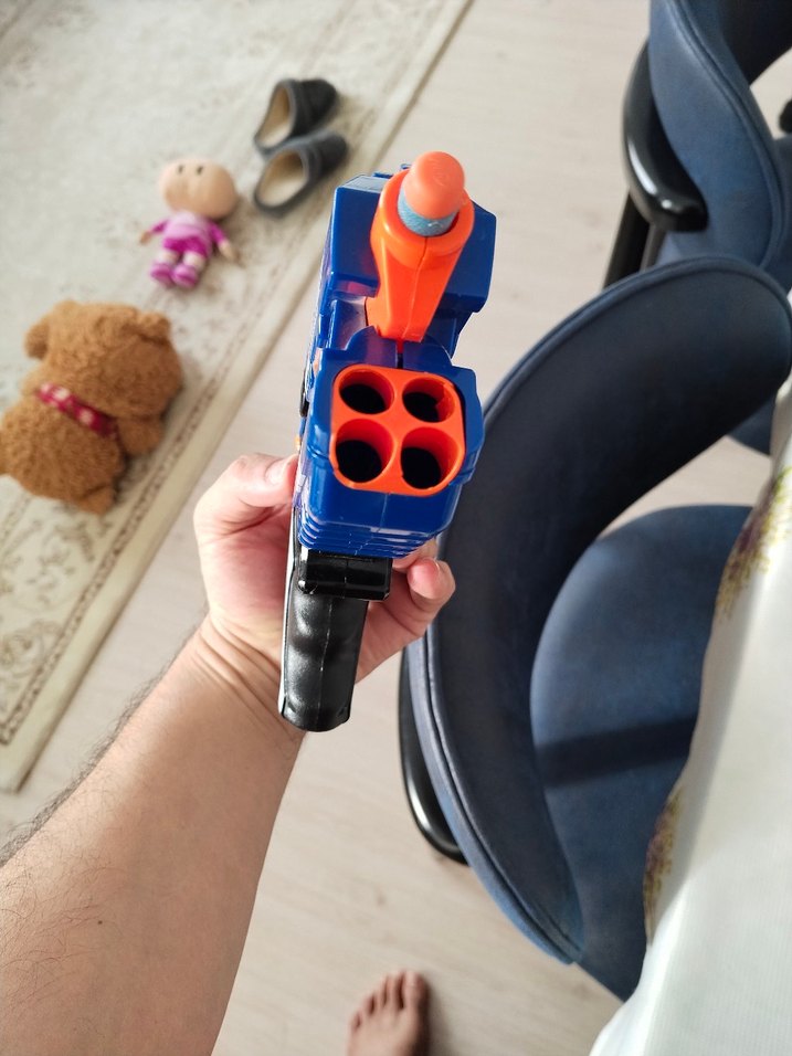 Renkli Mavi Oyuncak Tabanca - Görsel 5