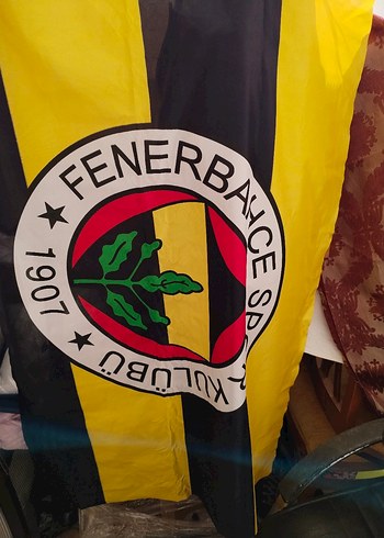 Sarı lacivertli Fenerbahçe bayrağı - Görsel 2