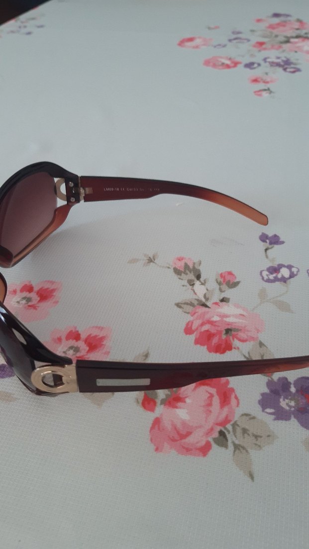 Kahverengi Kadın Güneş Gözlüğü Tokalı - Görsel 3