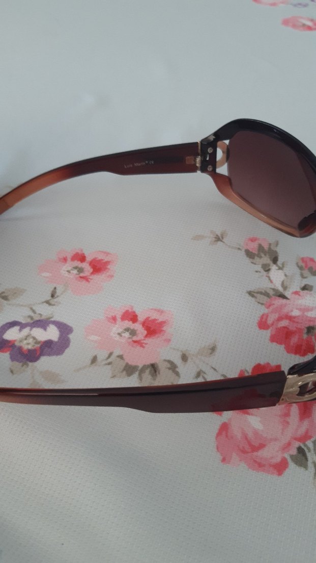 Kahverengi Kadın Güneş Gözlüğü Tokalı - Görsel 2