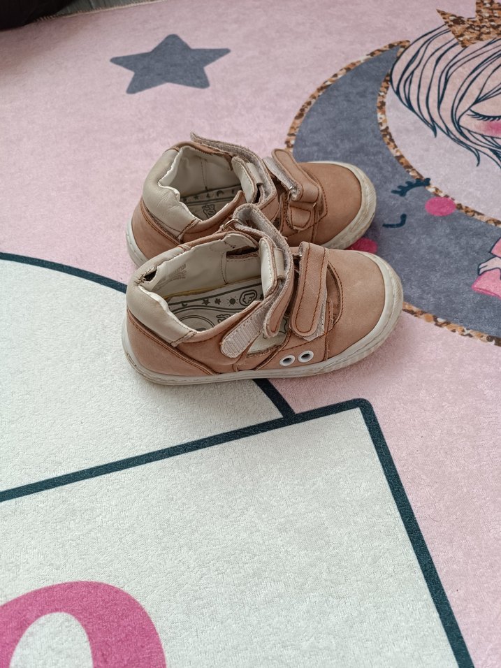Bej Erkek Bebek İlk Adım Ayakkabısı Velcro - Görsel 2