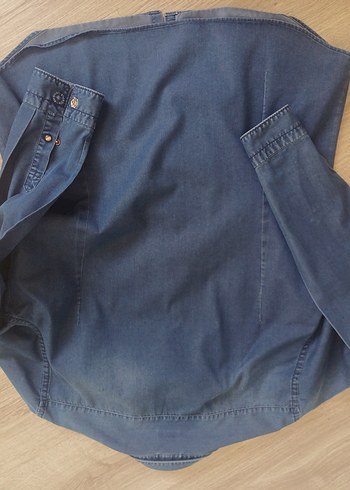 xl Beden Mavi Denim Erkek Gömlek
