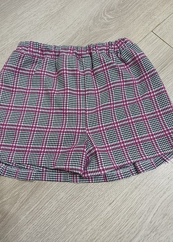 LC Waikiki Pembe Ekose Pilili Mini Etek