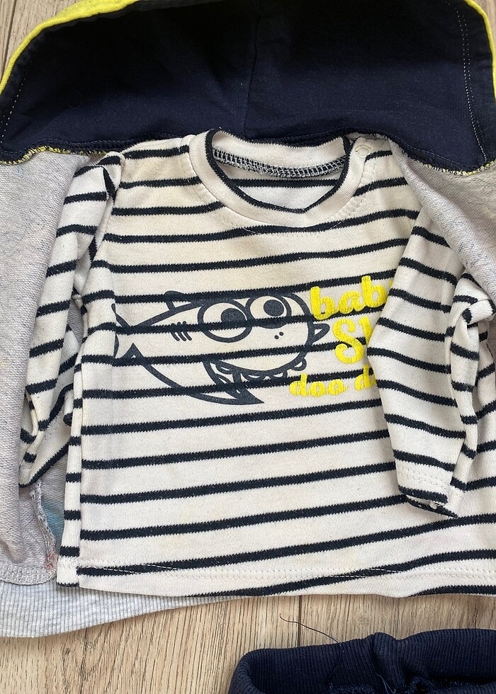 3lü hırkalı alt üst eşofman takımı - Görsel 5