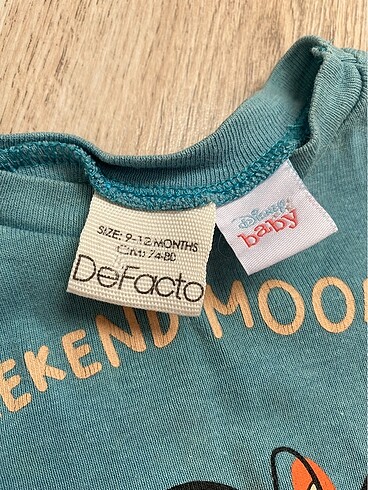 9 Ay Beden Defacto pijama takımı