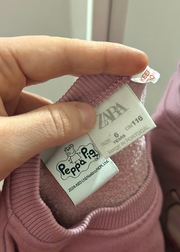 Zara Kız Çocuk Pamuklu Sweatshirt - Görsel 5