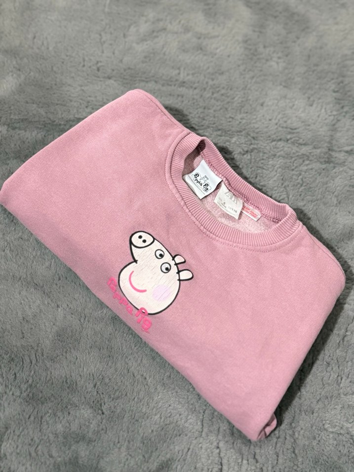 Zara Kız Çocuk Pamuklu Sweatshirt - Görsel 4