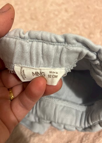 Mavi Pamuklu Rahat Kesim Kız Şortu - Görsel 2