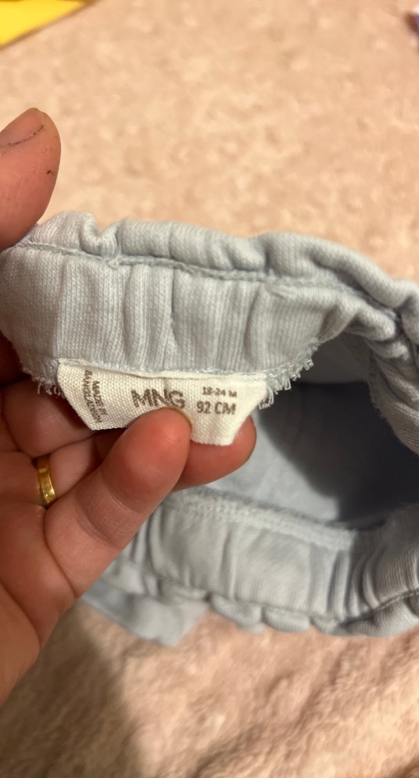 Mavi Pamuklu Rahat Kesim Kız Şortu - Görsel 2