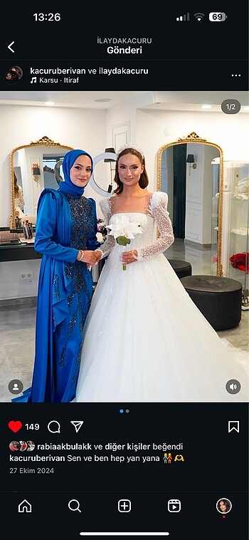 Aysira Helen model a kesim gelinlik