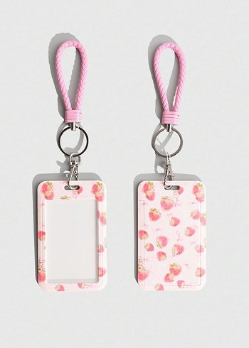 Pembe Zincir Detaylı Minimalist Anahtarlık