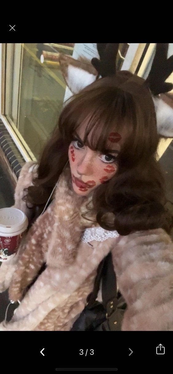 Bej Tüylü Kadın Suni Kürk Atkı - Görsel 2