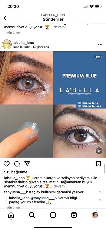 Diğer Premium blue lens