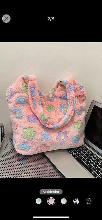 Sheinside Shein çiçekli tote bag