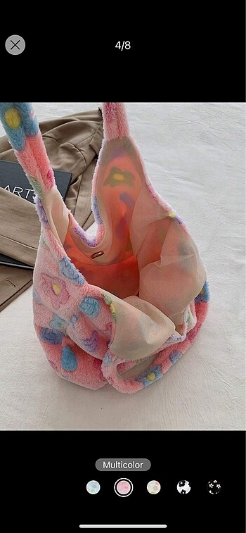 Beden Shein çiçekli tote bag