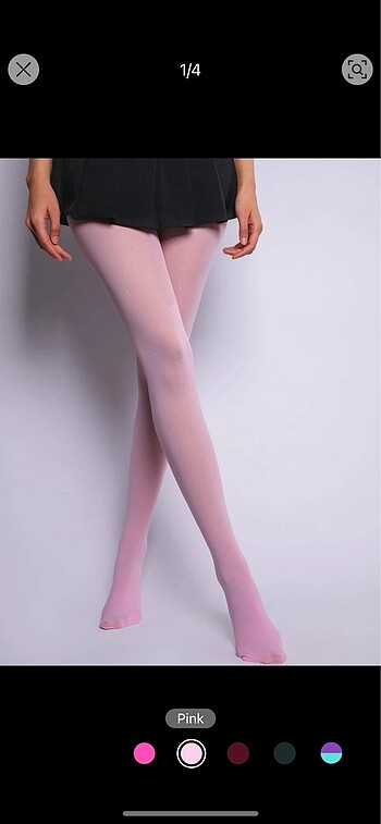 Shein pembe külotlu çorap