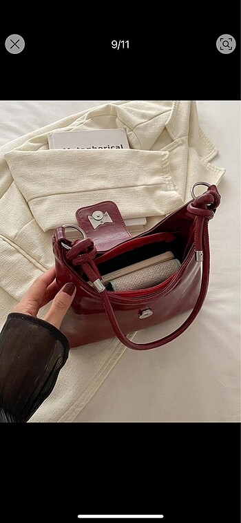 Beden Shein bordo kol çantası