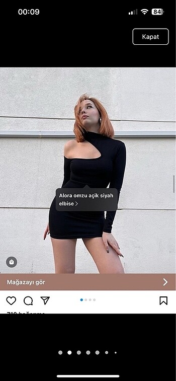 m Beden Omzu açık kısa elbise