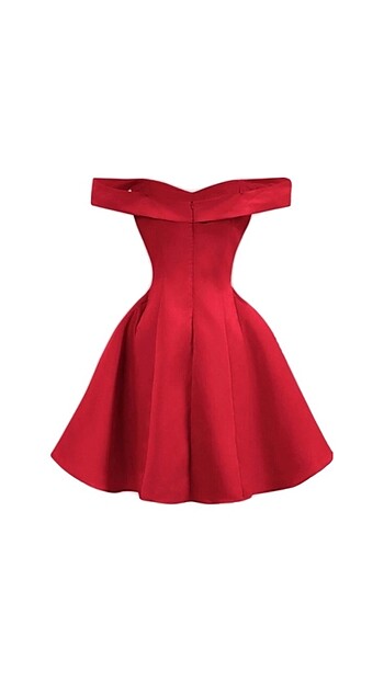 Sheinside Kırmızı düşük kol saten elbise