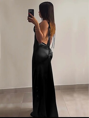 Sheinside Siyah fırfırlı sexsi elbise