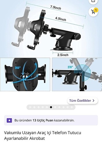 TELEFON TUTUCU ( araç içi)