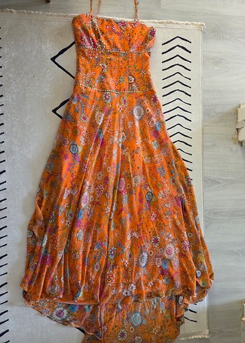Vintage Love Bohem Çok Renkli Uzun askili Elbise