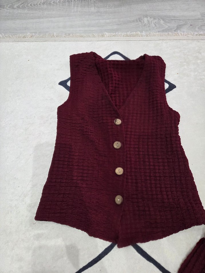 Bordo Alt üst takım - Görsel 3