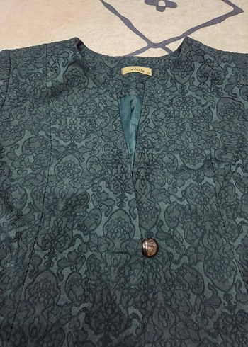 yesil desenli Kadın Blazer Ceket - Görsel 4