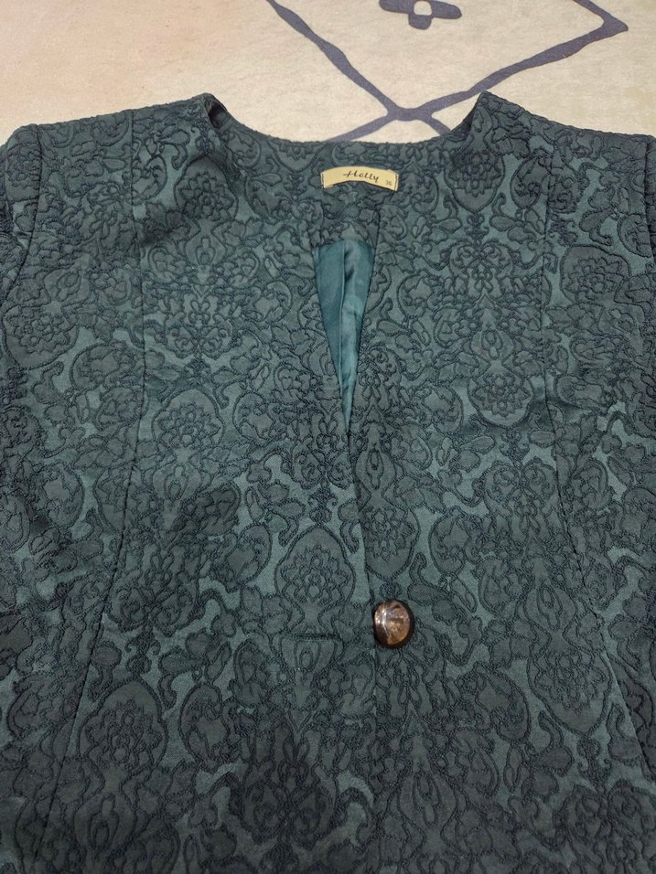 yesil desenli Kadın Blazer Ceket - Görsel 4