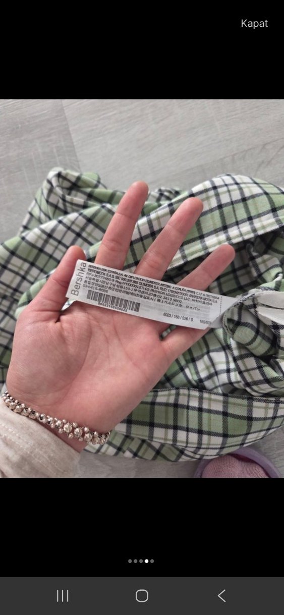 Yeşil Ekoseli Pileli Midi Etek - Görsel 4