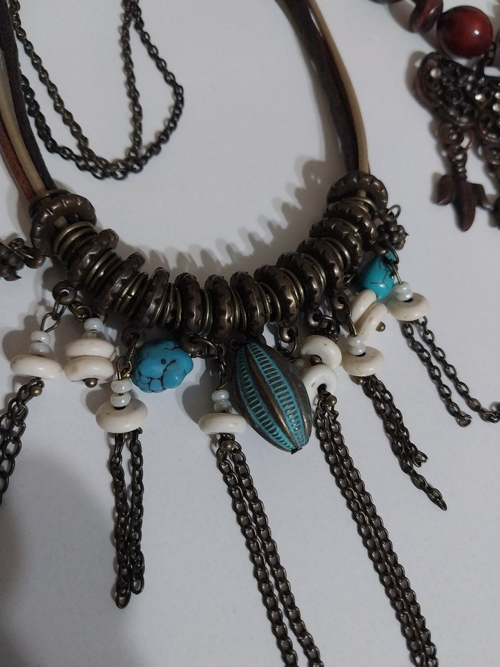 Bohem Renkli Boncuklu Kadın taki karışık - Görsel 5