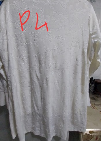 Beyaz V Yaka Midi Sabahlık ve gecelik - Görsel 5