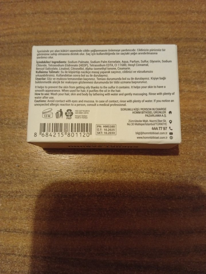 Homm Life Kükürt Sabunu 40g - Görsel 2