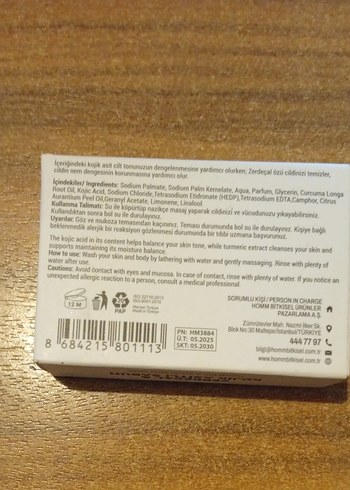 Zerdeçal & Kojik Asitli Sabun 40g - Görsel 2