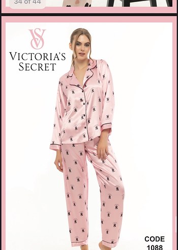 Victoria s Secret Victoria's Secret Pembe Uzun Kollu Kadın Pijama