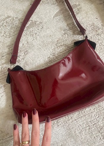 37 Beden bordo Renk Bordo rugan zara bot / çanta 37 numara defosu var