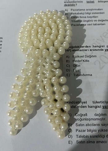 Beyaz Boncuklu Kadın Saç Aksesuarı - Görsel 4