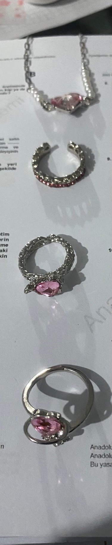 Y2K 3 yüzük 1 bileklik set - Görsel 5