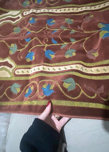 Koyu Kahverengi Nakışlı Geleneksel seccade - Görsel 8