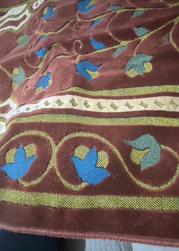 Koyu Kahverengi Nakışlı Geleneksel seccade - Görsel 9