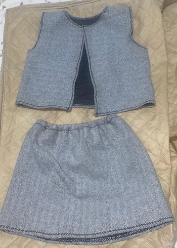 Kız Çocuk Gri etekli takım - Görsel 3