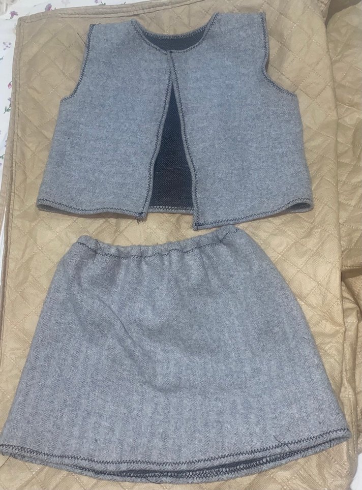 Kız Çocuk Gri etekli takım - Görsel 3