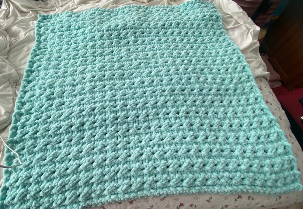 Turkuaz puffy Çocuk Battaniyesi - Görsel 2