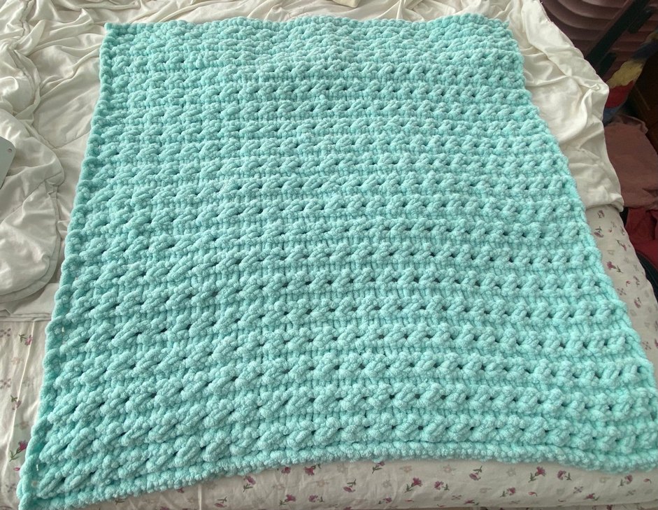 Turkuaz puffy Çocuk Battaniyesi - Görsel 3