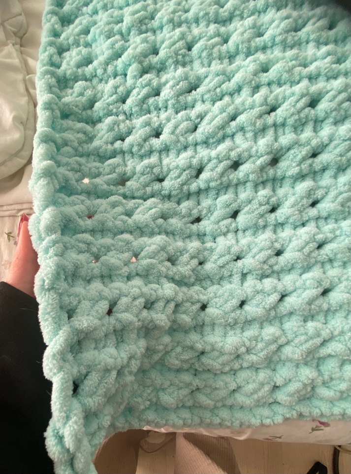 Turkuaz puffy Çocuk Battaniyesi - Görsel 4