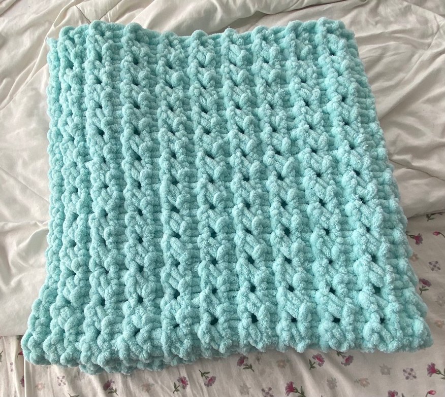 Turkuaz puffy Çocuk Battaniyesi - Görsel 5