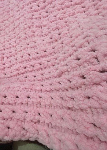 Pembe puffy Çocuk Battaniyesi - Görsel 5