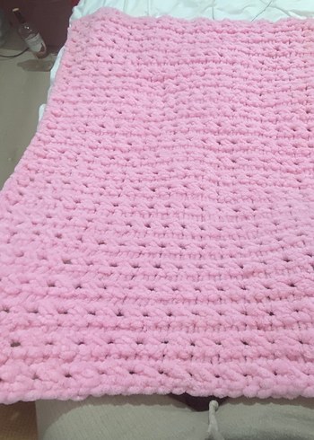 Pembe puffy Çocuk Battaniyesi - Görsel 3