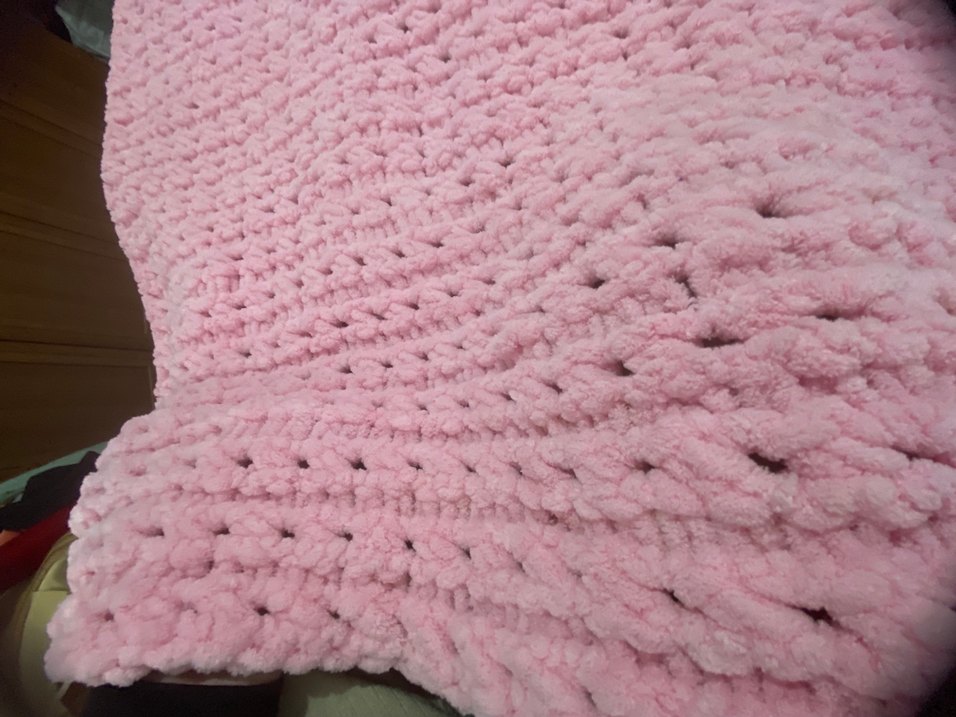 Pembe puffy Çocuk Battaniyesi - Görsel 5